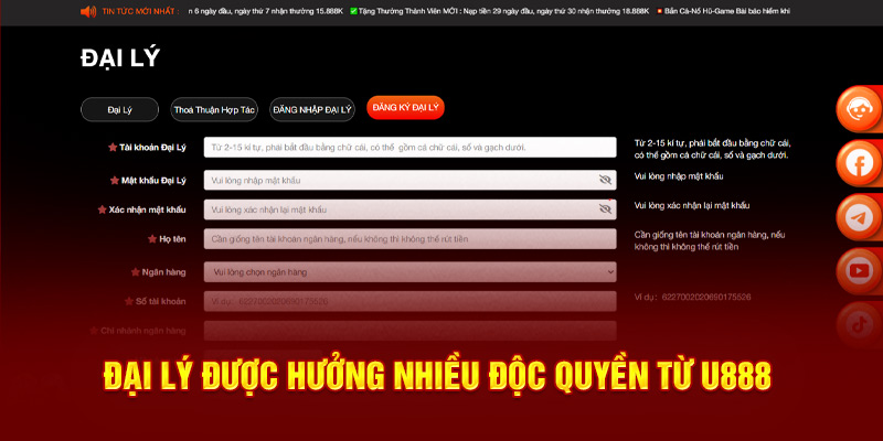 Đại lý được hưởng nhiều độc quyền từ U888